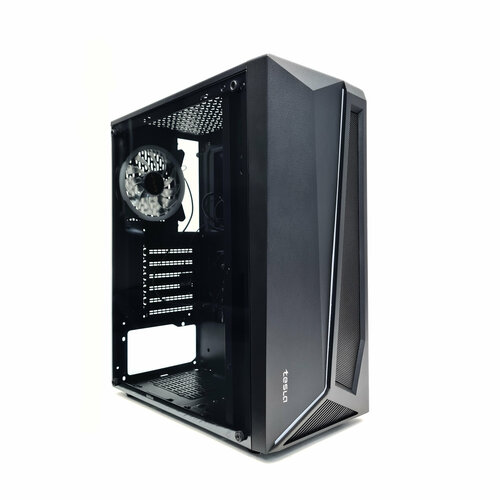 tesla f116000000 f116 000 000 tsl Корпус TESLA TSL-100, Без БП, ATX, RGB, чёрный, 4xRGB FAN