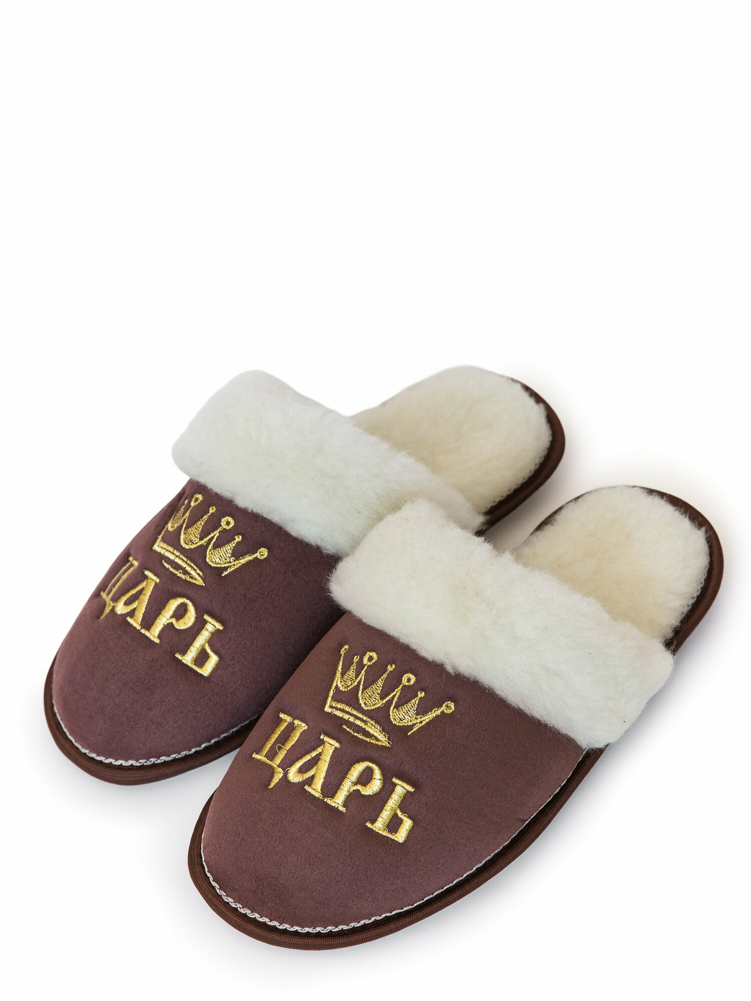 Тапочки GLNT, размер 43, коричневый