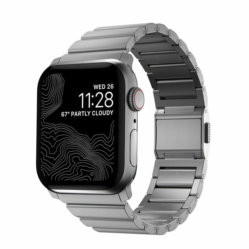 Ремешок титановый Nomad Titanium Band V2 для Apple Watch 49/45/44/42 мм Silver