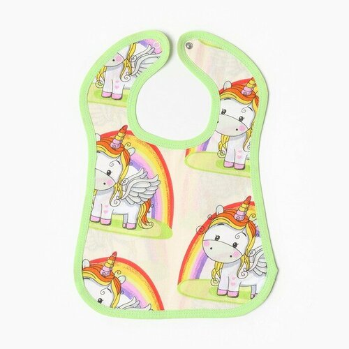 Нагрудник на кнопке для девочки, цвет микс