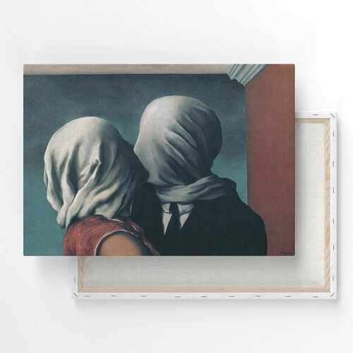 Картина на холсте, репродукция / Магритт Рене - Любовники / Размер 40 x 53 см