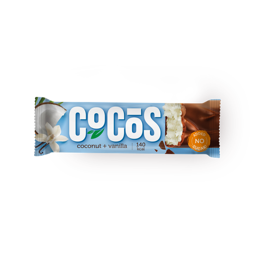 фото Батончик cocos fitnesshock ваниль-кокос в глазури без сахара