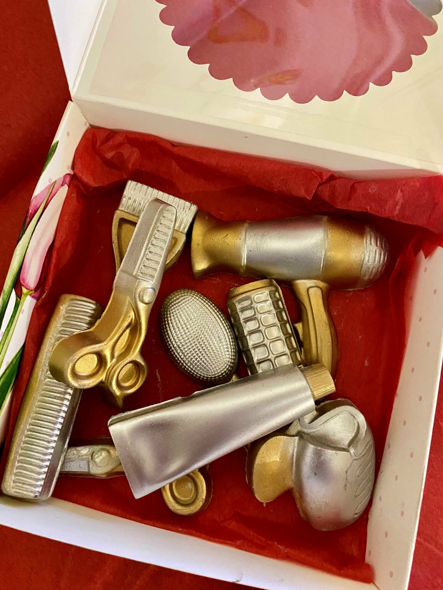 Шоколадный набор инструментов парикмахера