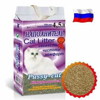 Комкующийся наполнитель Pussy-Cat Комкующийся, 4.5л, 1 шт.