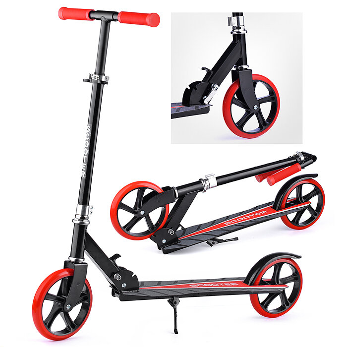 фото Самокат U037838Y 2-х кол, красный, PU/ 200 мм, ABEC 7, в коробке