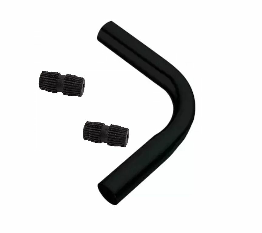 фото Уголок соединительный 90* для рейлинга 16 мм (чёрный) + 2муфты