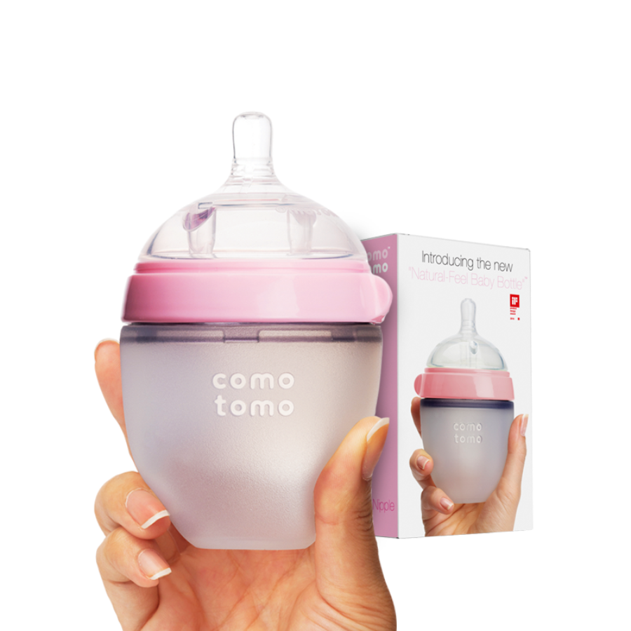 Бутылочка для кормления, цвет розовый (150 мл.) Comotomo Natural Feel Baby Bottle