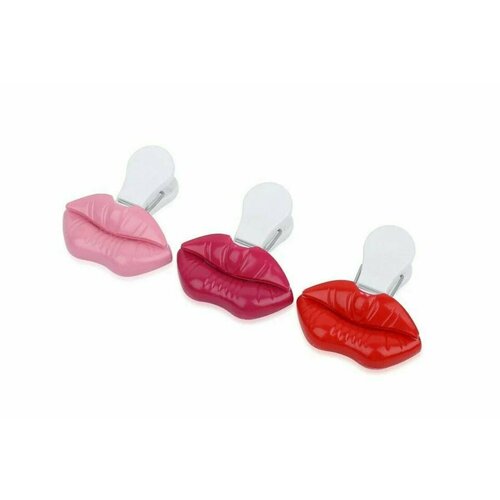 Набор прищепок с магнитами в форме губ 3 штуки 292₽