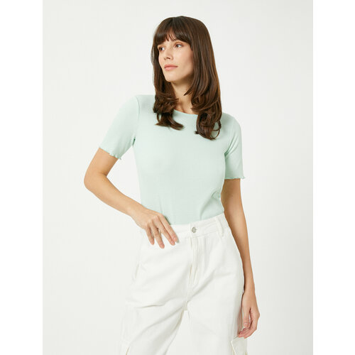 фото Лонгслив koton, размер s, зеленый