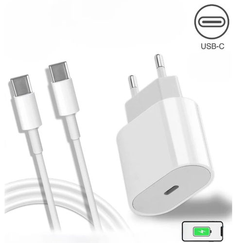 Сетевое зарядное устройство для айфон 15 15 Plus 15 Pro 15 Pro Max Адаптер питания 35W c кабелем Type-C - Type-C Быстрая зарядка 35W 1150₽