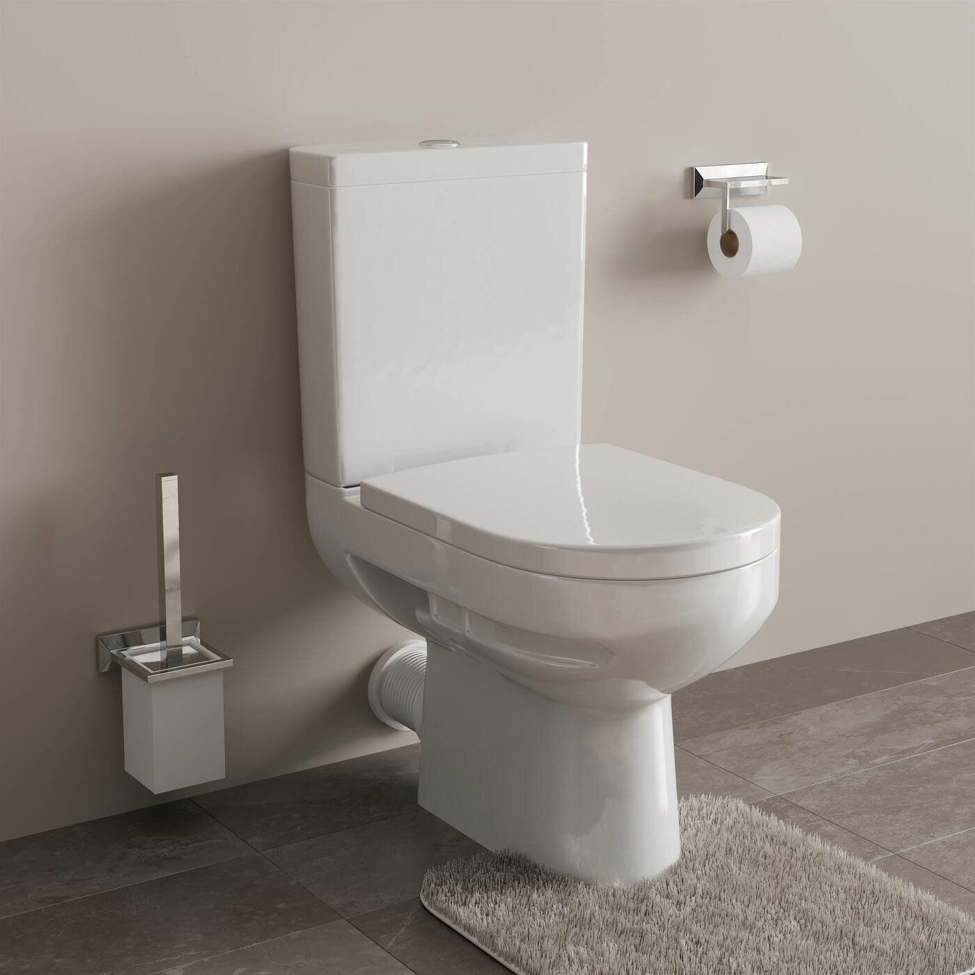 Унитаз компакт напольный Gesso W103 в комплекте с бачком горизонтальный выпуск — фото 1