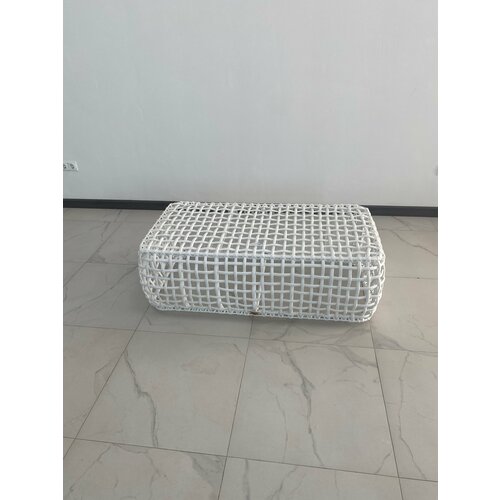 LELE Плетеный стол Вавилон со стеклом из искусственного ротанга с-профиль.