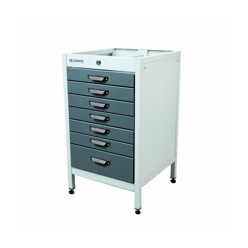GARWIN PRO MST-T7-7035-7011 Тумба 7 ящиков Standart без крышки светло-серый каркас серая дверца 70357011 25436₽