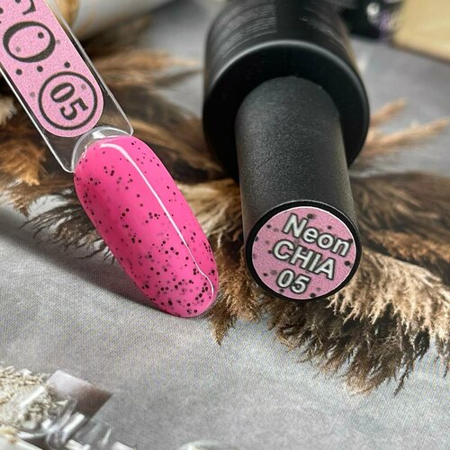 Гель-лак для ногтей ТМ ECO Chia Neon №05, 10 мл, розовый гель лак rosalind алмазное верхнее покрытие уф лампа 7 мл стойкий гель лак для маникюра праймер