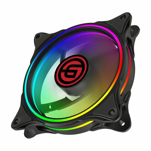 Вентилятор Ginzzu RGB 12FB6 для корпуса ПК, 120 мм, для контроллера вентилятор ginzzu rgb 12dr4