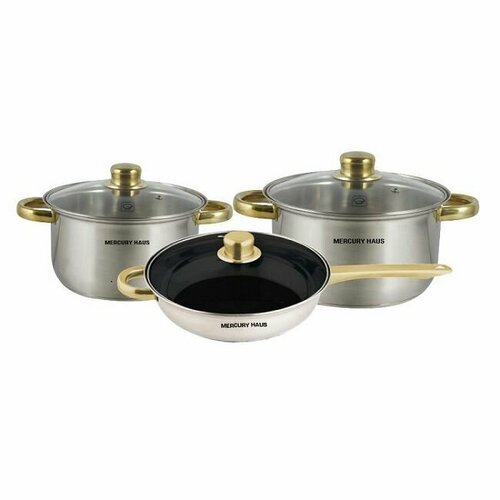 Набор кастрюль и сотейника с крышками 6 предметов 3400₽