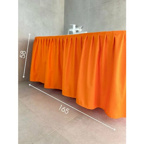 Тканевый экран под ванну 165х58, цвет оранжевый