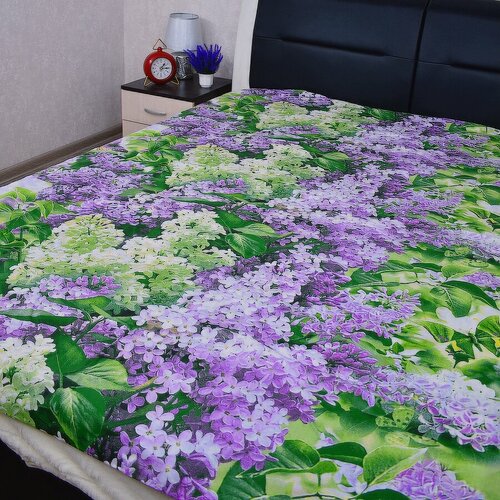 Пододеяльник Ивановская бязь 1667 сирень 1,5 спальный