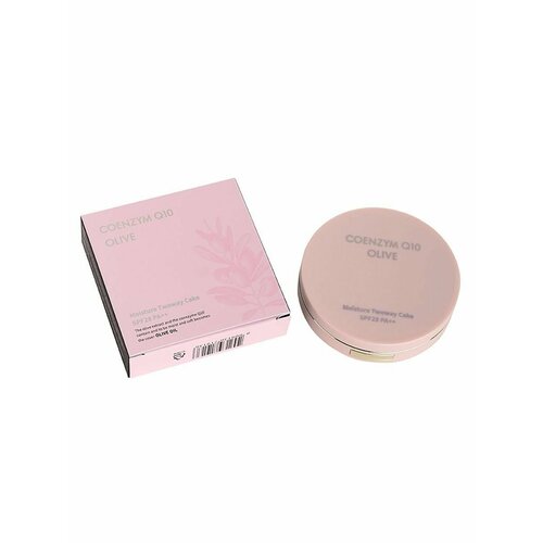 Пудра для лица с коэнзим Q10 и оливой со сменным блоком Coenzyme Q10 Olive Moisture Two way Cake #13, 20 гр, ENOUGH