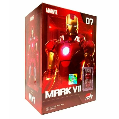 Лицензионная мини фигурка ZD Toys Железный человек/Марк VI со светящейся камерой хранения костюма (Iron Man, 11 см)