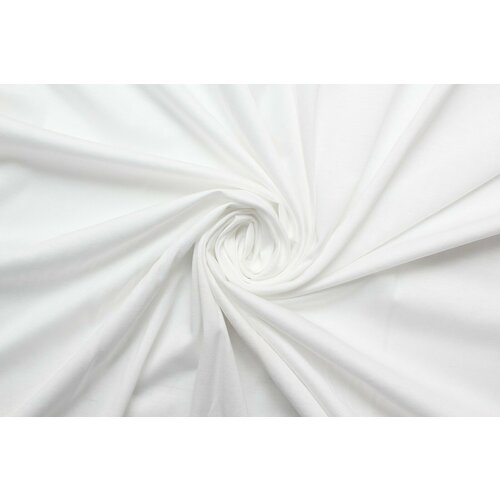 Ткань Трикотаж стрейч белый, ш150см, 0,5 м