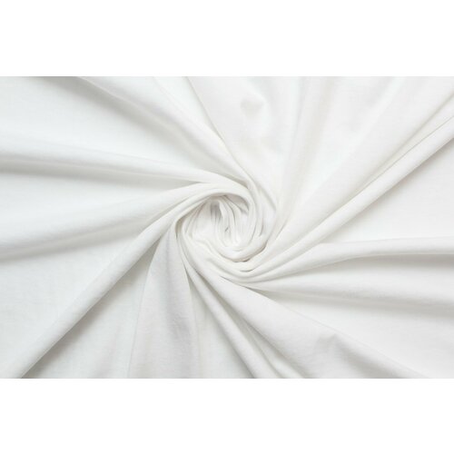 Ткань Трикотаж-стрейч белый, ш138см, 0,5 м