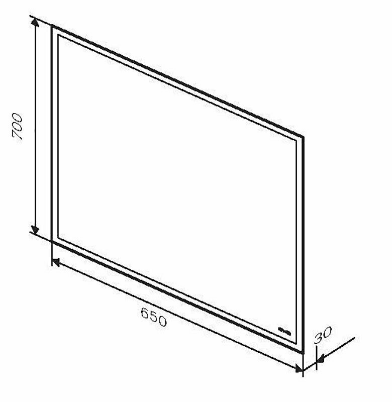 Зеркало для ванной на стену AM.PM Gem M91AMOX0651WG с LED-подсветкой по периметру, 65 см