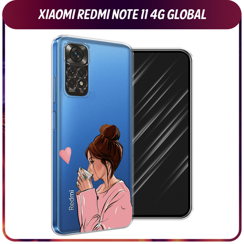 Силиконовый чехол на Xiaomi Redmi Note 11 4G Global/Redmi Note 11S / Редми Ноут 11 Global/11S Приготовлено с любовью, прозрачный