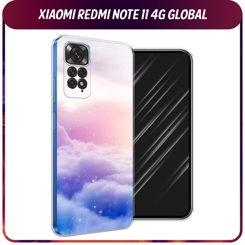 силиконовый чехол с микрофиброй для xiaomi redmi note 11 global 11s global df xioriginal 26 red Силиконовый чехол на Xiaomi Redmi Note 11 4G Global/Redmi Note 11S / Редми Ноут 11 Global/11S Небеса