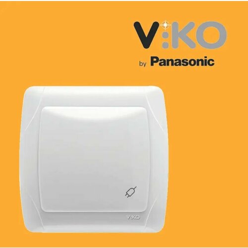 Розетка с крышкой и заземлением Viko Carmen Белая