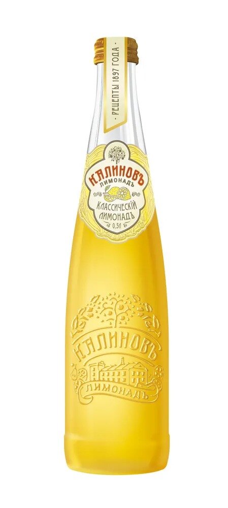 Газированный напиток Калиновъ Лимонадъ Винтажный Классический 0.5 л (стеклянная бутылка) 1 шт.