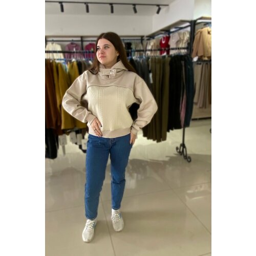 Худи, размер единый, бежевый