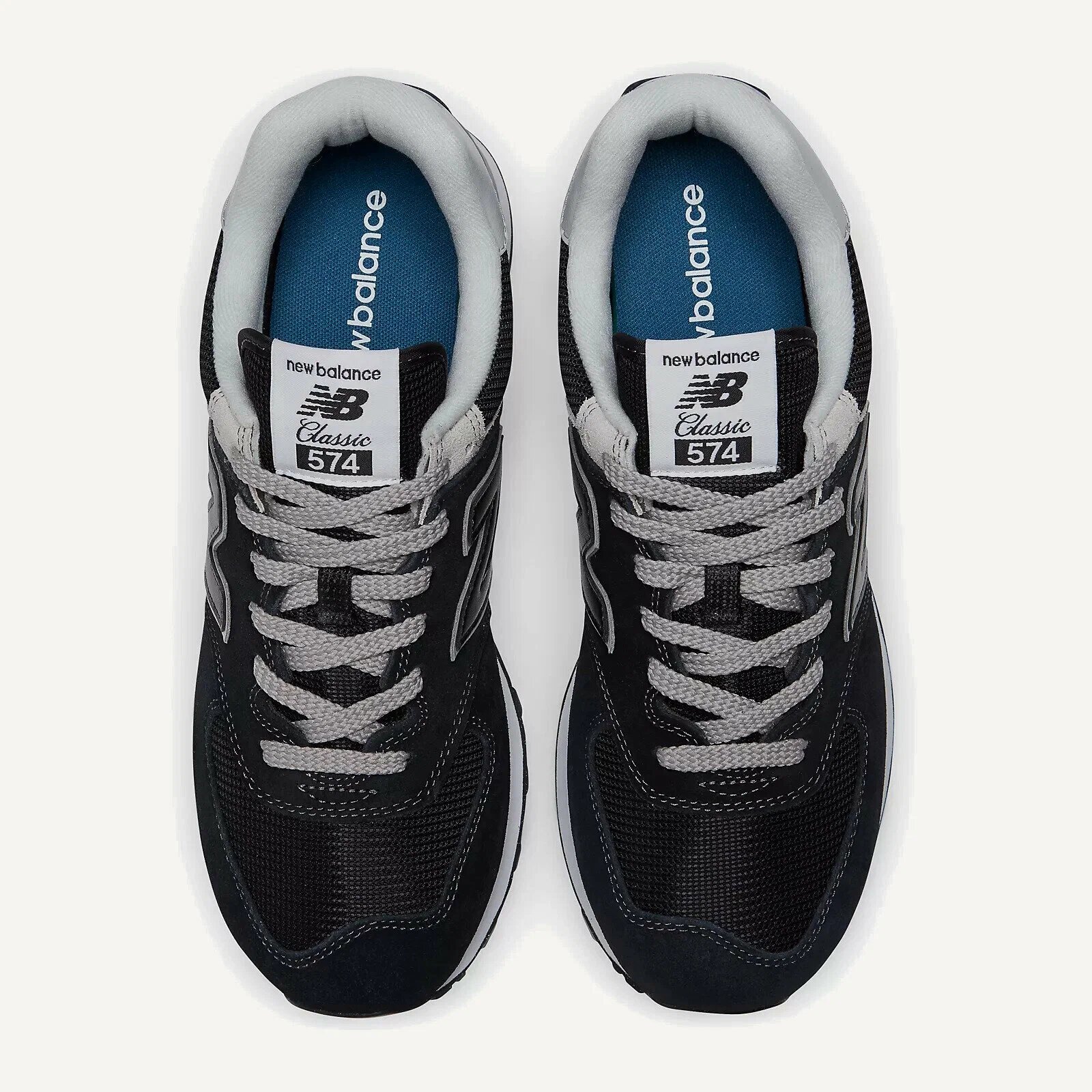 Кроссовки New Balance 574, полнота B, размер 42,5 EU (27 cm), черный — фото 1