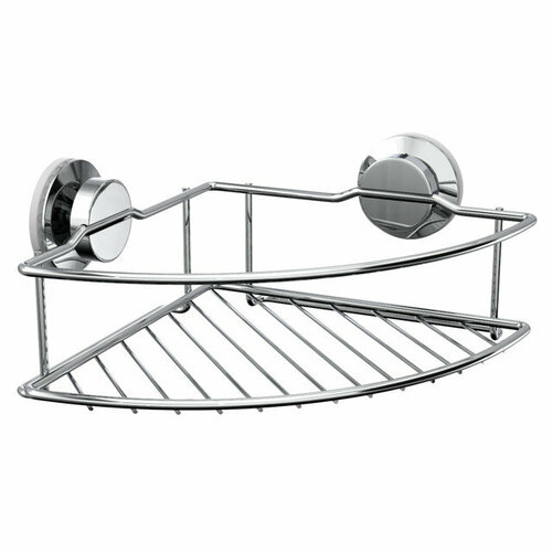 Полка угловая fora atlant вакуумная присоска хром 4512₽