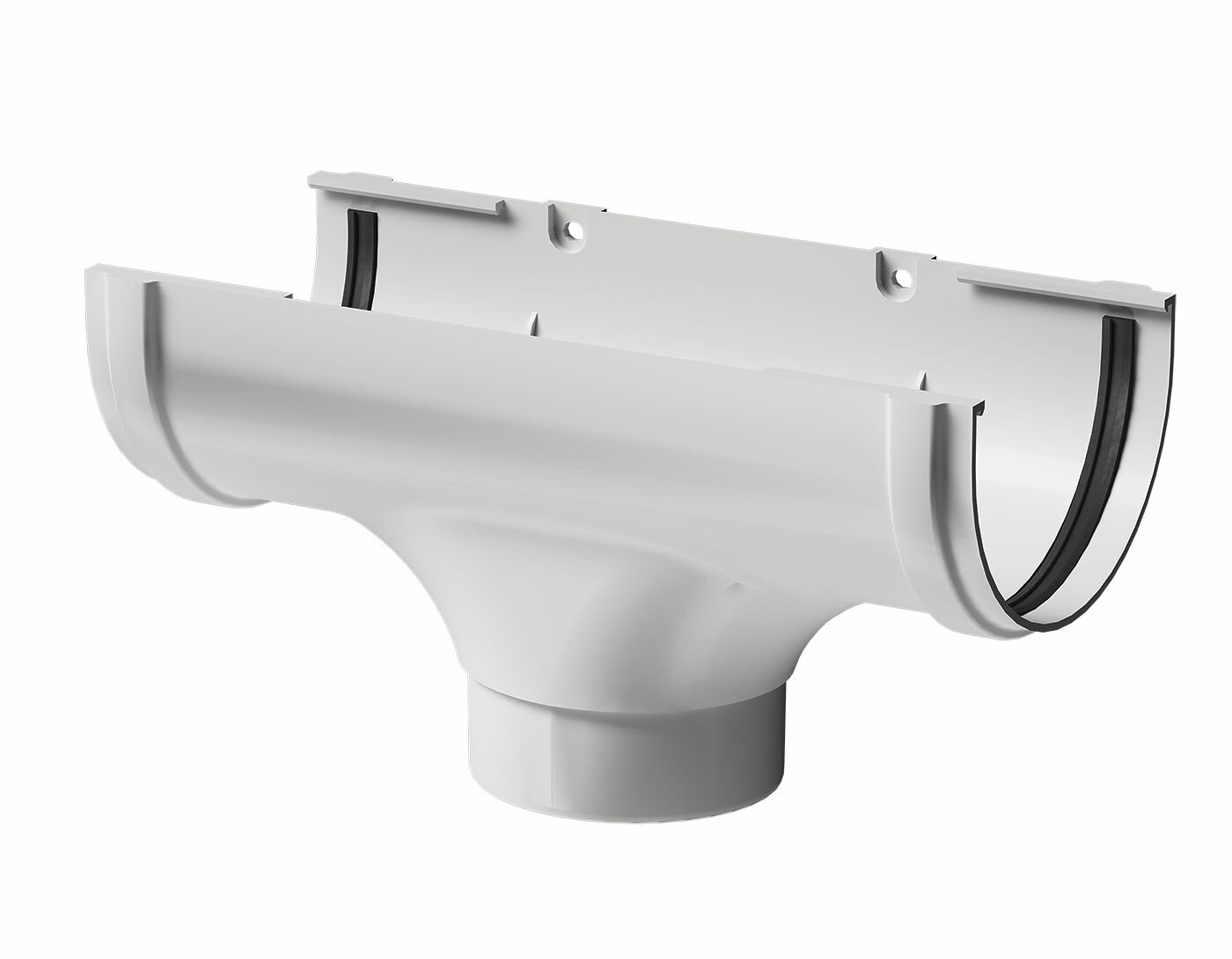 Воронка водосточной системы Docke Premium пломбир, 1 шт. в уп, канадка с воронкой пластиковая, белый