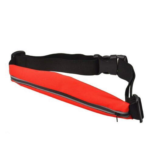 Спортивный чехол на пояс для смартфонов Running Belt (Красный)
