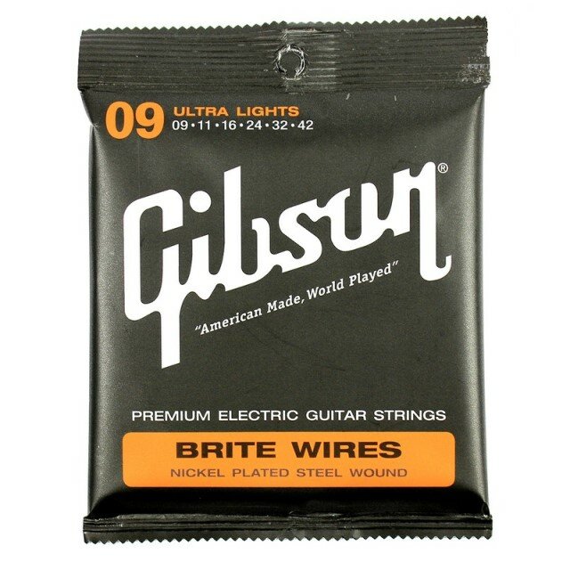 Струны для электро гитары, GIBSON SEG-700UL BRITE WIRES, 09-42