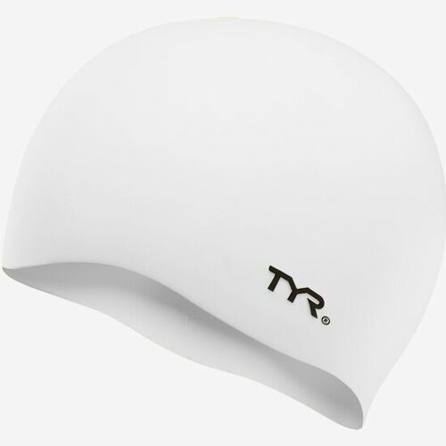 Шапочка для плавания Tyr Wrinkle Free Silicone Cap (O/S, 100 Белый) белый, размер Senior