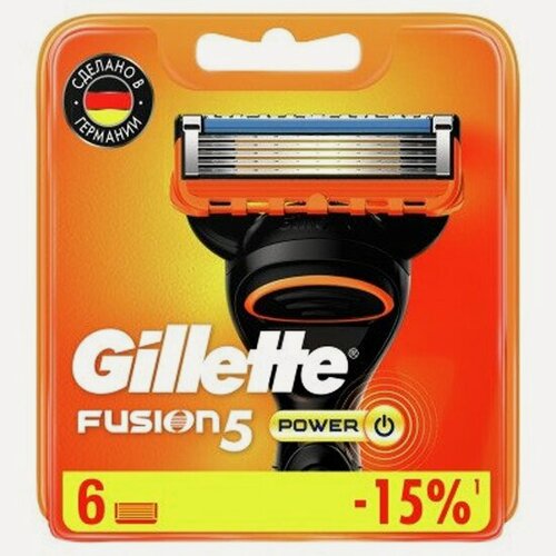 Изображение товара Сменные кассеты для бритья Gillette Fusion5 Power, 6 шт
