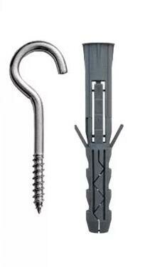 Шуруп-крюк 5*50 с дюбелем 8 (3 шт. BL) накрепко 103813