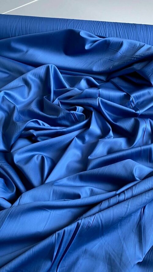 Комплект постельного белья Евро из премиального сатина плотность 300 ТС Blue Galaxy, пододеяльник 220x200, простыня на резинке 180х200х30, наволочки 50x70
