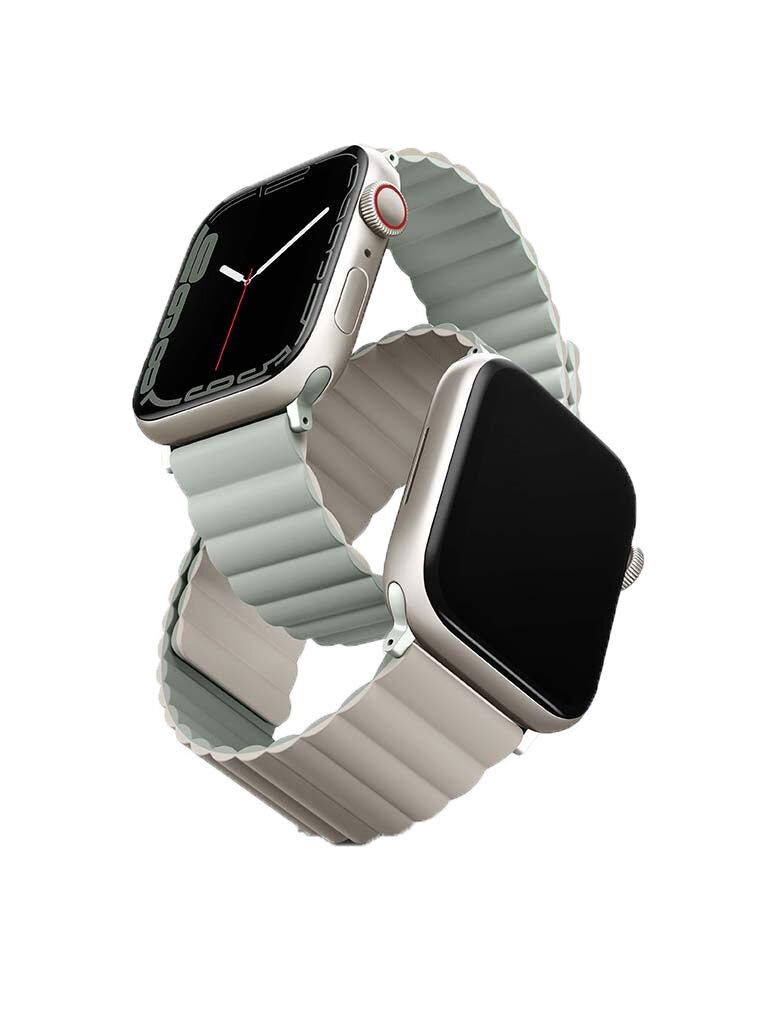 Ремешок Uniq для Apple Watch 42-45 mm Revix Reversible Magnetic Sage/Beige