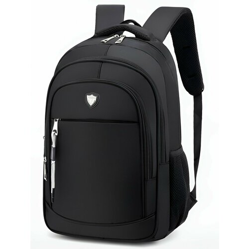 Универсальный мужской рюкзак FASHION, черный с белым шнурком