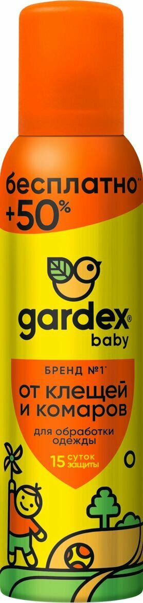 Gardex Baby Аэрозоль от комаров и от клещей средство от комаров для детей от 2 лет 150 мл
