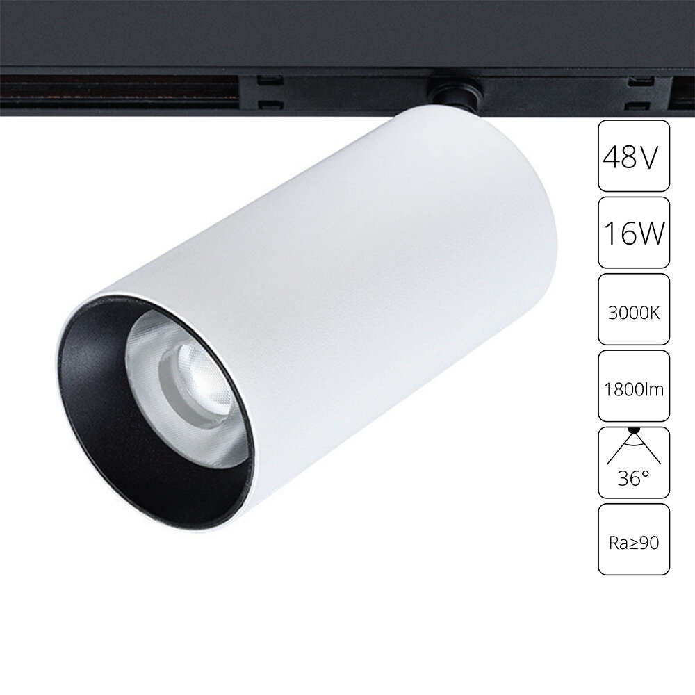 Магнитный трековый светильник Arte Lamp OPTIMA A7282PL-1WH / LED / 16Вт / 3000К / белый