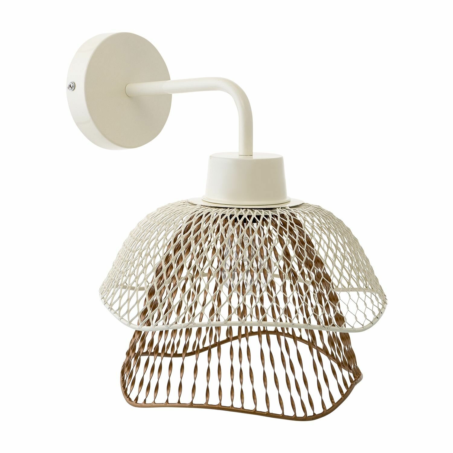 Светильник настенный Vinger, 25х30х33 см, белый/золотой