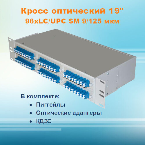 Кросс оптический стоечный СКРУ-2U19-A96-LC-SM (укомплектованный)