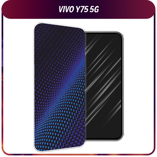 Силиконовый чехол на Vivo Y75 5G / Виво Y75 5G Синий карбон силиконовый чехол на vivo y75 5g виво y75 5g волшебный тигр