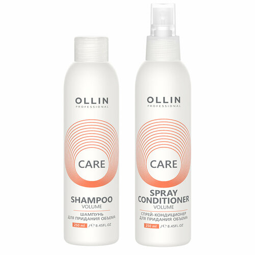 Набор CARE для придания объёма OLLIN PROFESSIONAL 250+250 мл ollin professional шампунь care volume для придания объема 250 мл