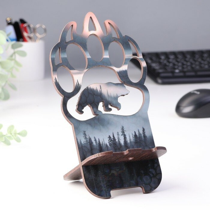 фото Подставка под телефон "Лапа медведя"